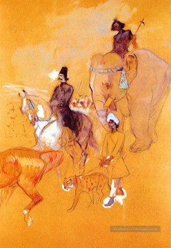 la procession du raja 1895 Toulouse Lautrec Henri de Peinture à l'huile